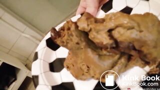 Shitting in a plate - video 2