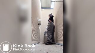 Hot as Babe Shits in Public Toilet