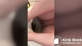 Cute girl selfie poop 2