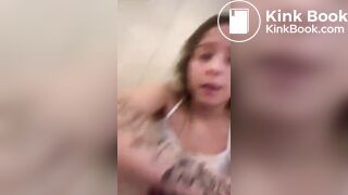 Cute girl selfie poop 2