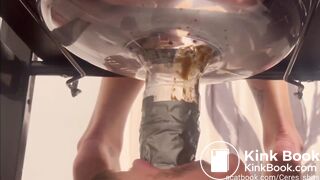 Mistress use funnel and destroy slave throat