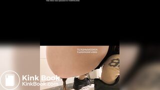 Girl pooping in public toilet - video 15