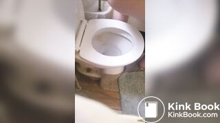 Shitting a huge load in toilet~