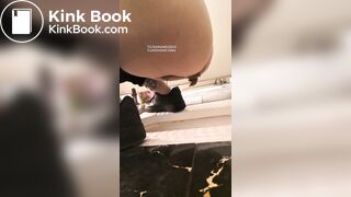 Girl pooping in public toilet2