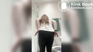 Fat teen piss and shit