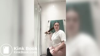 Fat teen piss and shit