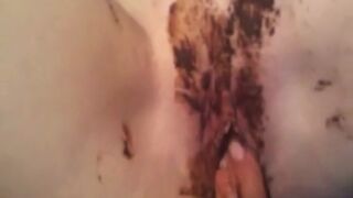 Playing with shity pussy