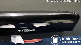 Runner girl almost didn't make it in public toilet