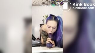 Hot girl dirty ATM dildo