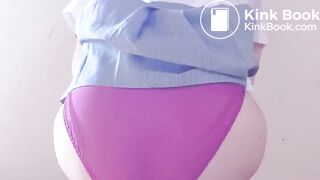 Huge Load in Purple Panties