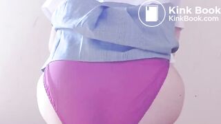 Huge Load in Purple Panties