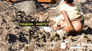 Indian Public Shitting In Field