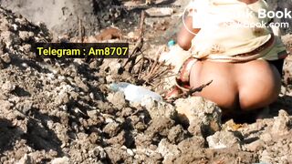 Indian Public Shitting In Field