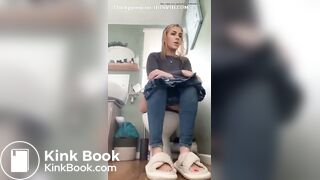 Sexy body girl explosive runny diarrhea in home toilet