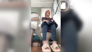 Sexy body girl explosive runny diarrhea in home toilet