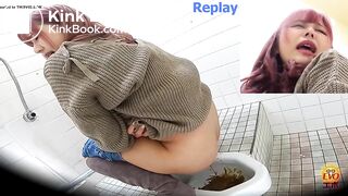 Cute Japanese girl Diarrhea In Squat toilet - video 4