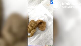 Hot babe cant hold the shit