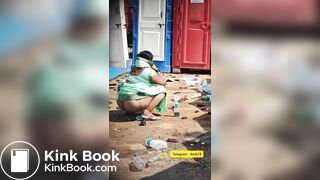 INDIAN BBW TAKES HUGE SHIT OPENLY IN PUBLIC TOILET AREA