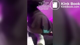 Sexy Hot Black Girl Pointy Striped Blue Panty Poop