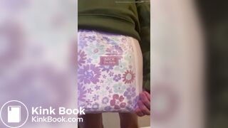Diaper Girl messes diaper