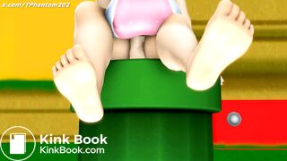 Peach Bombs a Warp Pipe