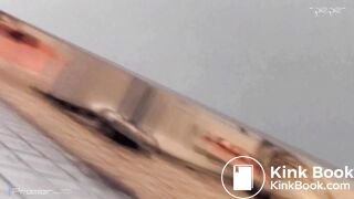 A girl who pooped outside the toilet bowl - video 2