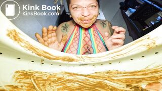 Two views toilet POV and vomit