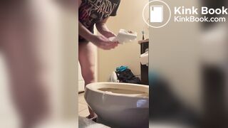 Ugly goth girl shits for cash 2