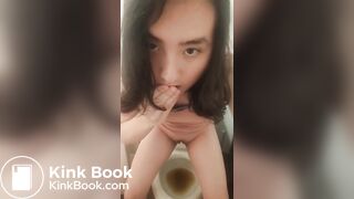 Squirty diarrhea from squatting girl