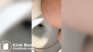 Girl scat pooping toilet