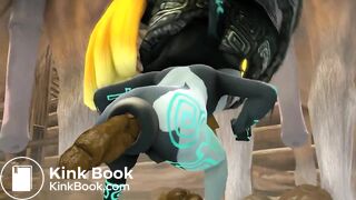 Midna poos at a stable