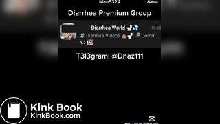 Girl pooping very liquid diarrhea