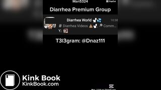 Girl pooping very liquid diarrhea