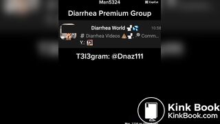 Girl pooping very liquid diarrhea