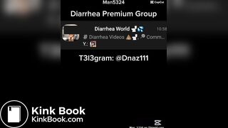 Girl pooping very liquid diarrhea