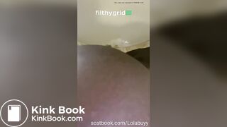 Ebony girl pooping on toilet - video 13
