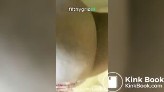 Ebony girl pooping on toilet - video 13