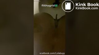 Ebony pooping on toilet - video 7