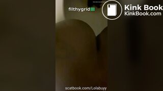 Ebony pooping on toilet - video 7