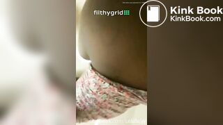Ebony pooping on toilet - video 7