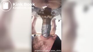 Lucky human toilet swallow shit and piss