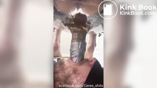 Lucky human toilet swallow shit and piss