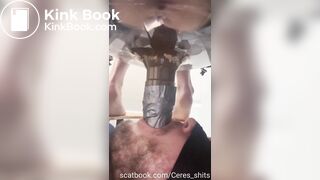 Lucky human toilet swallow shit and piss