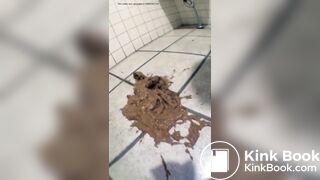 Skinny Japanese shits on the floor of public restrooms