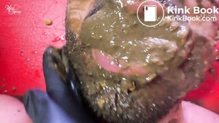 Feeding slave with my friend