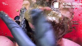 Feeding slave with my friend