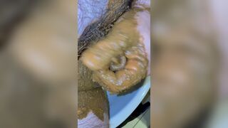 Creamy penis with pop and p...