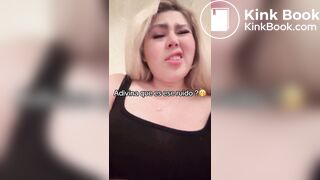 Blonde mexican girl pooping