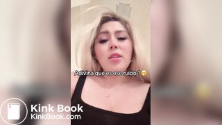 Blonde mexican girl pooping