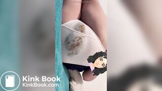 Sexy Hot Latina Bulging Wet White Panty Poop